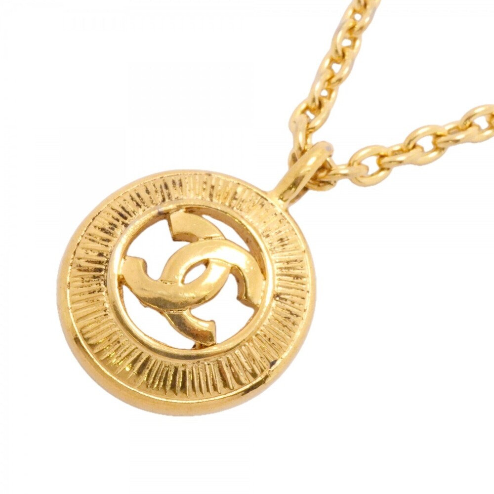 CHANEL Gold Logo Necklace